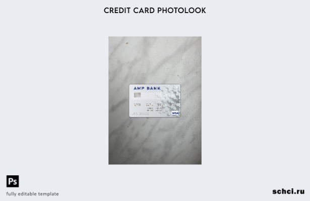 цифровая загрузка австралийского AMP Bank Visa Card, фото переднего шаблона